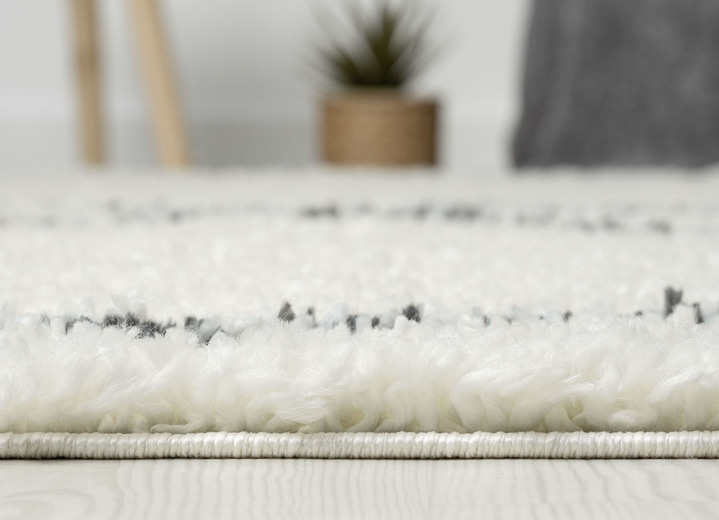 Modern - Traumhaft flauschige Shaggy-Brücken, -Galerien und -Teppiche, in Größe 111 (Brücke, 60x90 cm) bis 304 (Teppich, ø 150 cm), in Farbe CREME Ansicht 6