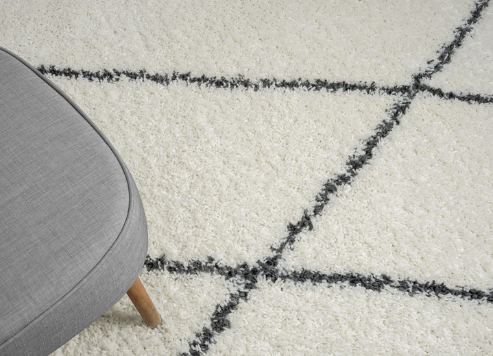 Modern - Traumhaft flauschige Shaggy-Brücken, -Galerien und -Teppiche, in Größe 111 (Brücke, 60x90 cm) bis 304 (Teppich, ø 150 cm), in Farbe CREME Ansicht 4