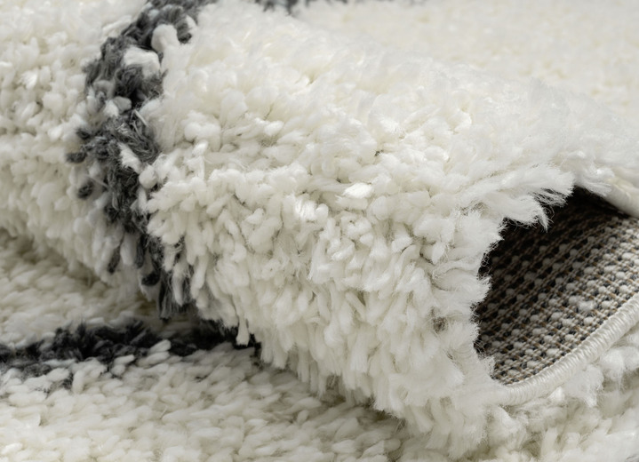 Modern - Traumhaft flauschige Shaggy-Brücken, -Galerien und -Teppiche, in Größe 111 (Brücke, 60x90 cm) bis 304 (Teppich, ø 150 cm), in Farbe CREME Ansicht 3