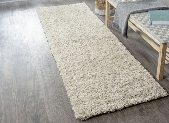 Modern - Traumhaft flauschige Brücken und Teppiche in Shaggy-Qualität Ansicht 41 Modern - Traumhaft flauschige Brücken und Teppiche in Shaggy-Qualität, in Größe 111 (Brücke 60x90 cm) bis 304 (Teppich rund ø 150 cm), in Farbe CREME Ansicht 41