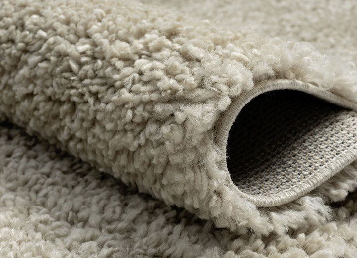 Modern - Traumhaft flauschige Brücken und Teppiche in Shaggy-Qualität, in Größe 111 (Brücke 60x90 cm) bis 304 (Teppich rund ø 150 cm), in Farbe CREME Ansicht 7