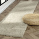 Modern - Traumhaft flauschige Brücken und Teppiche in Shaggy-Qualität – Farbe BEIGE – Ansicht 3 Modern - Traumhaft flauschige Brücken und Teppiche in Shaggy-Qualität, in Größe 111 (Brücke 60x90 cm) bis 304 (Teppich rund ø 150 cm), in Farbe HELLBLAU – Farbe BEIGE – Ansicht 3