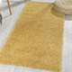 Modern - Traumhaft flauschige Brücken und Teppiche in Shaggy-Qualität, in Größe 111 (Brücke 60x90 cm) bis 304 (Teppich rund ø 150 cm), in Farbe CREME – Farbe GOLD – Ansicht 3