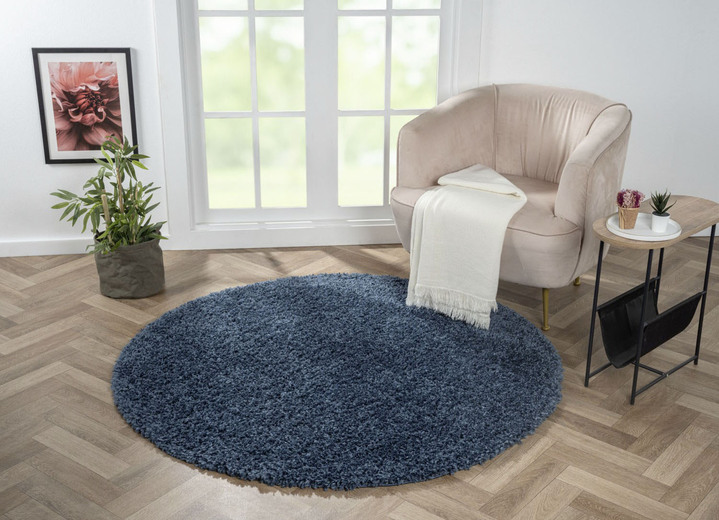 Modern - Traumhaft flauschige Brücken und Teppiche in Shaggy-Qualität Ansicht 16 Modern - Traumhaft flauschige Brücken und Teppiche in Shaggy-Qualität, in Größe 111 (Brücke 60x90 cm) bis 304 (Teppich rund ø 150 cm), in Farbe HELLBLAU Ansicht 16