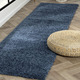 Modern - Traumhaft flauschige Brücken und Teppiche in Shaggy-Qualität – Farbe DUNKELBLAU – Ansicht 3 Modern - Traumhaft flauschige Brücken und Teppiche in Shaggy-Qualität, in Größe 111 (Brücke 60x90 cm) bis 304 (Teppich rund ø 150 cm), in Farbe HELLBLAU – Farbe DUNKELBLAU – Ansicht 3
