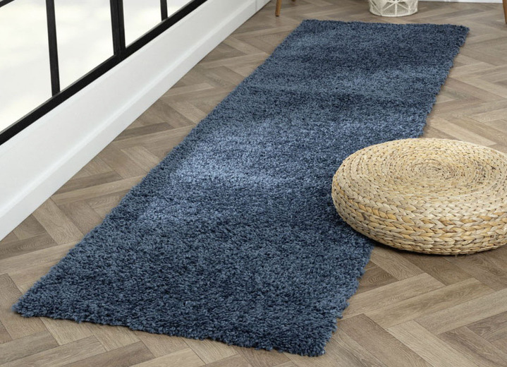 Modern - Traumhaft flauschige Brücken und Teppiche in Shaggy-Qualität Ansicht 25 Modern - Traumhaft flauschige Brücken und Teppiche in Shaggy-Qualität, in Größe 111 (Brücke 60x90 cm) bis 304 (Teppich rund ø 150 cm), in Farbe HELLBLAU Ansicht 25