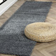 Modern - Traumhaft flauschige Brücken und Teppiche in Shaggy-Qualität – Farbe DUNKELGRAU – Ansicht 5 Modern - Traumhaft flauschige Brücken und Teppiche in Shaggy-Qualität, in Größe 111 (Brücke 60x90 cm) bis 304 (Teppich rund ø 150 cm), in Farbe HELLBLAU – Farbe DUNKELGRAU – Ansicht 5