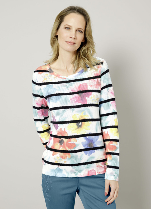 - Pullover mit edlem Floraldruck, in Größe 038 bis 052, in Farbe MULTICOLOR Ansicht 3
