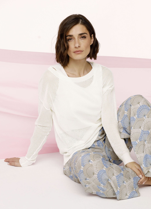 SALE - Pullover in Feinstrick, in Größe 038 bis 052, in Farbe ECRU Ansicht 3