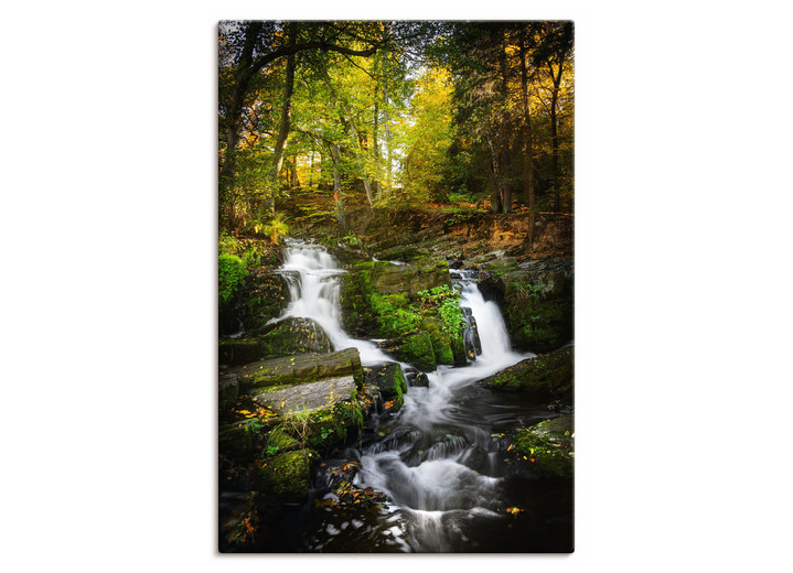 Landschaft - Hochwertiges Leinwandbild „Selkefall im Harz“, in Farbe BUNT, in Ausführung B40xH60xT1,8 cm Ansicht 2