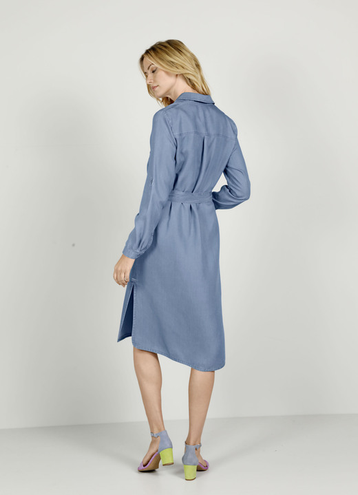 Langarm - Kleid mit hohem Tragekomfort, in Größe 020 bis 052, in Farbe HELLBLAU Ansicht 4