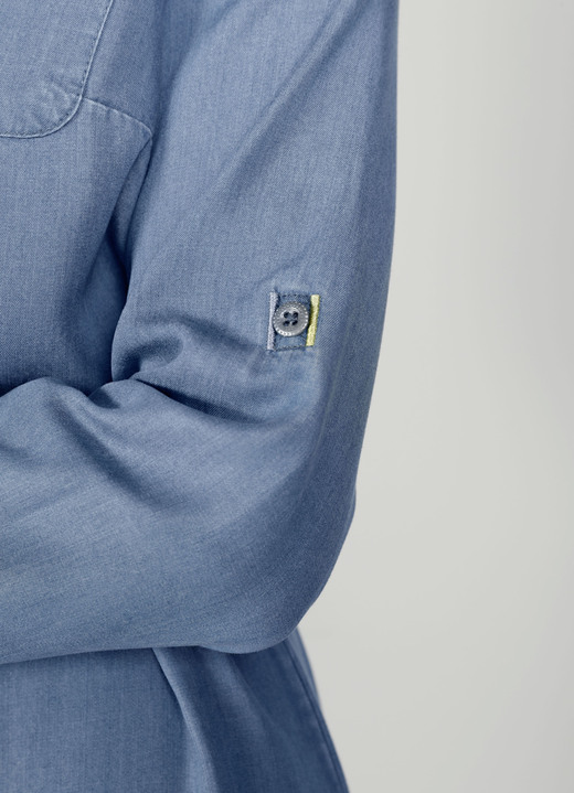 Langarm - Kleid mit hohem Tragekomfort, in Größe 020 bis 052, in Farbe HELLBLAU Ansicht 6