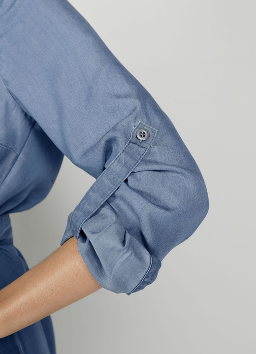 Langarm - Kleid mit hohem Tragekomfort, in Größe 020 bis 052, in Farbe HELLBLAU Ansicht 5