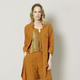 3/4-Arm - Longbluse mit komfortablen Seitenschlitzen – Farbe ORANGE – Ansicht 3 3/4-Arm - Longbluse mit komfortablen Seitenschlitzen, in Größe 038 bis 048, in Farbe ORANGE – Farbe ORANGE – Ansicht 3