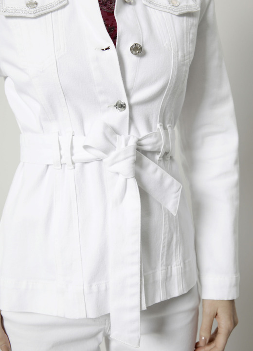 Blazer - Blazer mit Stickerei Ansicht 4 Blazer - Blazer mit Stickerei, in Größe 038 bis 052, in Farbe WEISS Ansicht 4