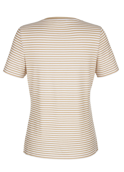 Shirts - Shirt mit allover Ringel-Dessin Ansicht 4 Shirts - Shirt mit allover Ringel-Dessin, in Größe 038 bis 052, in Farbe SAND-WEISS Ansicht 4