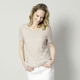 Shirts - Shirt mit allover Ringel-Dessin – Farbe SAND-WEISS – Ansicht 1 Shirts - Shirt mit allover Ringel-Dessin, in Größe 038 bis 052, in Farbe SAND-WEISS – Farbe SAND-WEISS – Ansicht 1