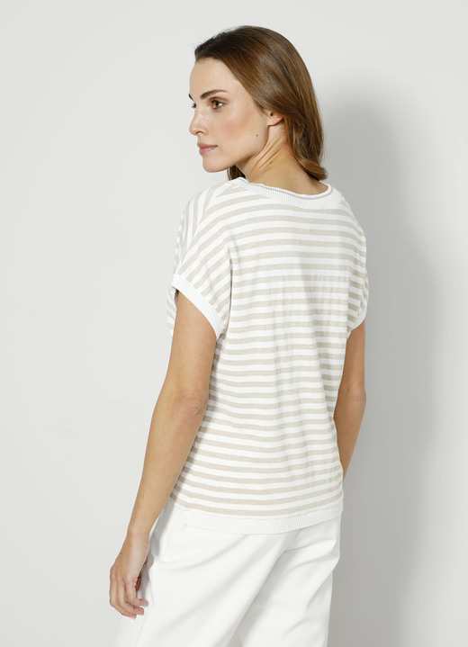 Shirts - Shirt mit dekorativen Glanzgarn-Elementen, in Größe 040 bis 050, in Farbe GOLD-ECRU Ansicht 2