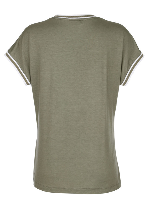 - Shirt mit Mustermix-Motiv, in Größe 040 bis 046, in Farbe SCHILFGRÜN-ORANGE Ansicht 5