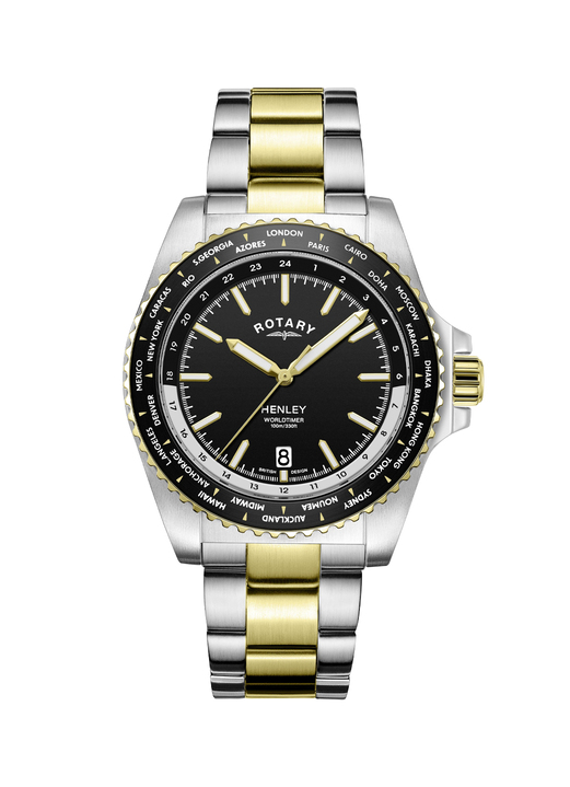 Quartzuhren - Quartz-Herrenuhr Rotary World Timer Ansicht 3 Quartzuhren - Quartz-Herrenuhr Rotary World Timer, in Farbe  Ansicht 3