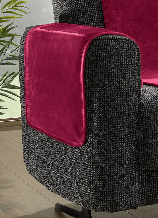 Sessel- & Sofaüberwürfe - Wohnaccessoires mit Anti-Rutsch-Beschichtung, in Größe 101 (Sesselschoner, 50x150 cm) bis 865 (2 Armlehnenschoner, 50x 70 cm), in Farbe ROT Ansicht 1