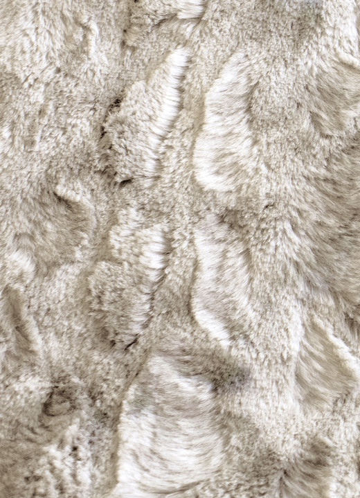 Wärme & Entspannung - XXL-Heizdecke in Lammfell-Optik, in Farbe BEIGE Ansicht 2