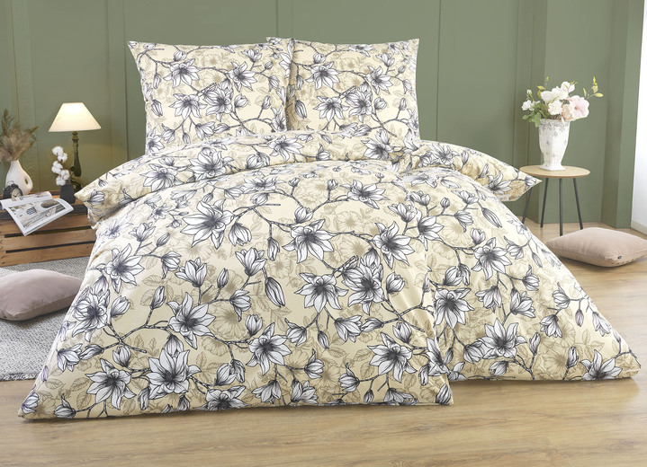 Bettwäschegarnituren - Bettwäsche-Garnitur in Renforcé-Qualität, in Größe 111 (40/80 cm + 135/200 cm) bis 115 (80/80 cm + 155/220 cm), in Farbe BORDEAUX Ansicht 3