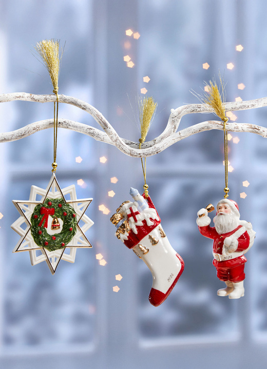 Weihnachten - Baumhänger aus dem Hause Villeroy & Boch, in Farbe WEISS-ROT, in Ausführung Baumhänger 