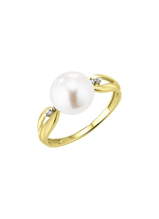 Ringe - Damenring mit Süßwasser-Zuchtperle, in Größe 160 bis 220, in Farbe  Ansicht 2