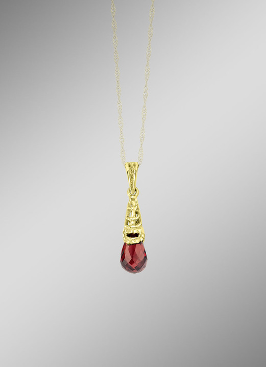 Anhänger - Filigrane Anhänger mit echt Granat, in Farbe  Ansicht 1