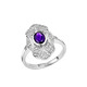 Ringe - Damenring mit echt Amethyst und echt Weißtopas – Ansicht 2 Ringe - Damenring mit echt Amethyst und echt Weißtopas, in Größe 160 bis 220, in Farbe  – Ansicht 2
