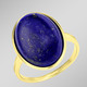 Ringe - Vergoldeter Damenring mit Lapislazuli, in Größe 160 bis 220, in Farbe  – Ansicht 1