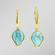 Ohrschmuck - Vergoldete Ohrringe mit Türkis, in Farbe  – Ansicht 1