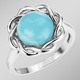 - Eleganter Damenring mit echt Amazonit, in Größe 160 bis 220, in Farbe  – Ansicht 1