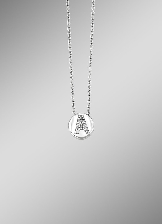 Anhänger - Buchstaben-Anhänger mit Ankerkette, in Größe 001 bis 026, in Farbe , in Ausführung Buchstabe F Ansicht 3