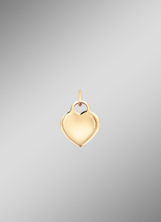 Anhänger - Ein tolles Geschenk: Herz-Anhänger aus Gold 585/- fein, in Farbe  Ansicht 5