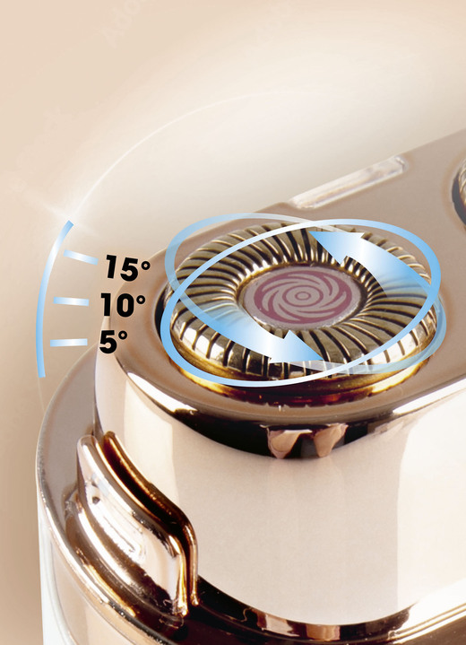 Haarentfernung - Batteriebetriebener Mini-Damenrasierer  Ansicht 2 Haarentfernung - Batteriebetriebener Mini-Damenrasierer , in Farbe WEISS-ROSÉGOLD Ansicht 2