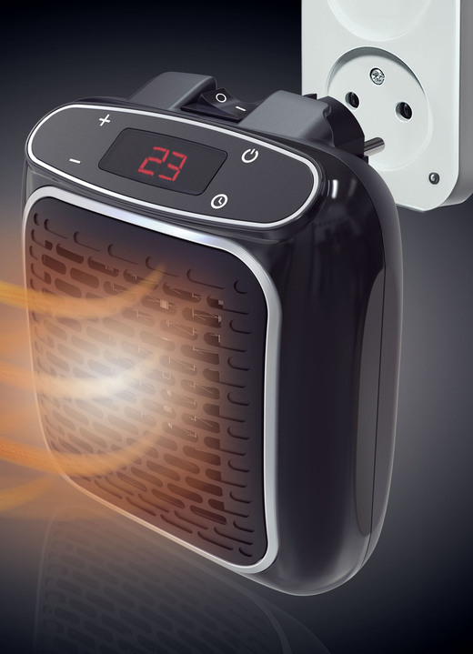 Wohlbefinden - Mini-Heizung mit Thermo-Keramik-Heiztechnologie, in Farbe SCHWARZ Ansicht 1