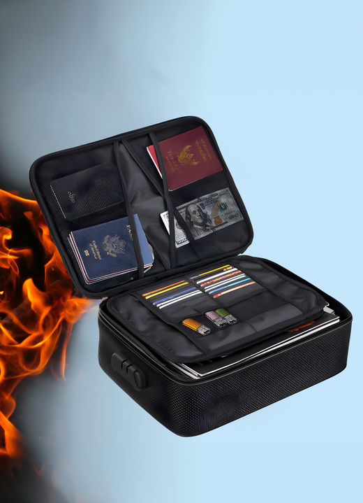 Sicherheit - Feuerfester Dokumentenkoffer Ansicht 2 Sicherheit - Feuerfester Dokumentenkoffer, in Farbe SCHWARZ Ansicht 2