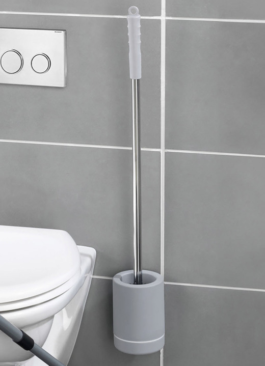 - Extra lange WC-Bürste, in Farbe SILBER-GRAU-SCHWARZ Ansicht 2