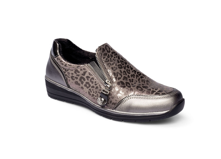 Komfortschuhe - Stylischer Halbschuh im Leo-Look, in Größe 036 bis 042, in Farbe BORDEAUX Ansicht 3