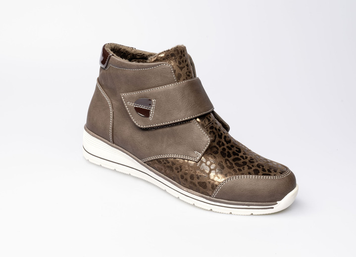 Stiefel & Stiefeletten - Komfort-Stiefelette im angesagten Leo-Look, in Größe 036 bis 042, in Farbe SCHWARZ Ansicht 2