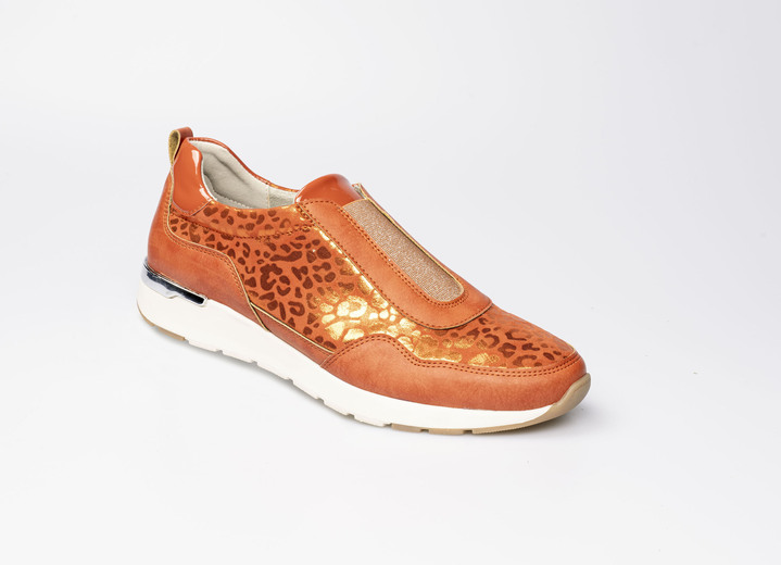 Slipper & Schnürschuhe - Modischer Stretch-Sneaker im Leo-Look, in Größe 036 bis 042, in Farbe BLAU Ansicht 4