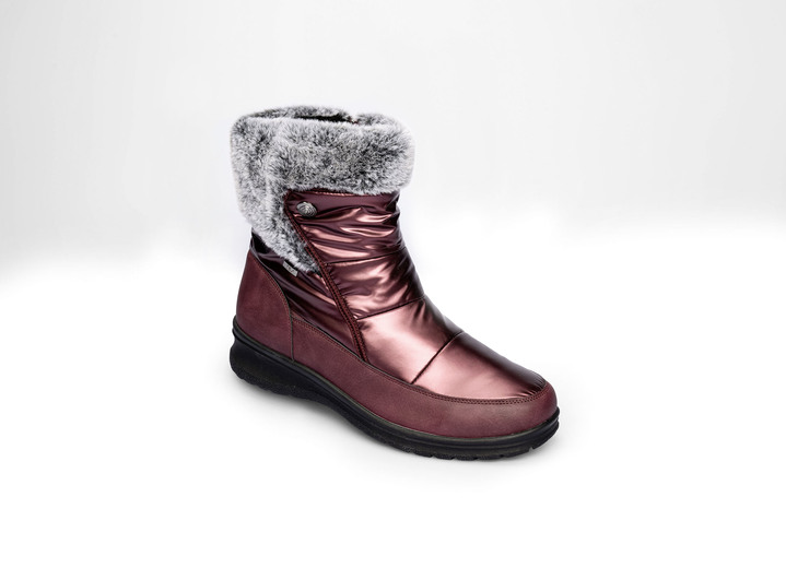 Stiefel & Stiefeletten - Winterstiefel mit Kunstpelzrand, in Größe 036 bis 042, in Farbe BORDEAUX Ansicht 1