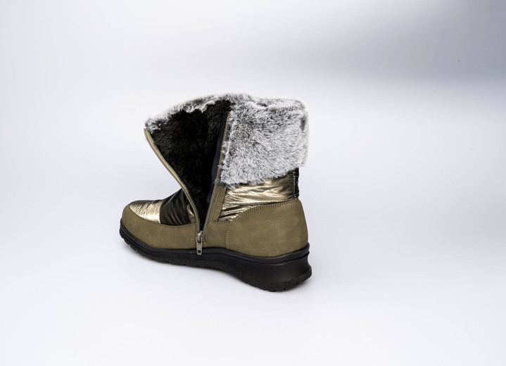 Stiefel & Stiefeletten - Winterstiefel mit Kunstpelzrand, in Größe 036 bis 042, in Farbe BORDEAUX Ansicht 4