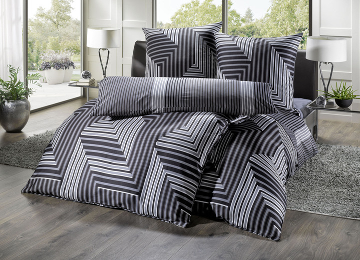 Bettwäschegarnituren - Baumwoll Bettwäsche-Garnitur , in Größe 111 (40/80 cm + 135/200 cm) bis 115 (80/80 cm + 155/220 cm), in Farbe GOLD Ansicht 3