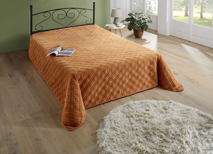 Tagesdecken - Tagesdecken in Cordoptik-Optik, in Größe 873 (für Einzelbett, 140/210) bis 924 (Kissenbezug, 40/80), in Farbe NATUR Ansicht 4