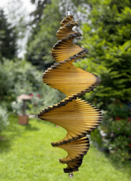 Gartendekoration - Wetterfestes Holz-Windspiel, in Farbe ROT Ansicht 2