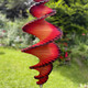 Gartendekoration - Wetterfestes Holz-Windspiel, in Farbe ROT