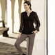 Hosen - Hose in aktueller Minimaldessinierung – Farbe TAUPE-SCHWARZ-ROT – Ansicht 4 Hosen - Hose in aktueller Minimaldessinierung, in Größe 018 bis 052, in Farbe TAUPE-SCHWARZ-ROT – Farbe TAUPE-SCHWARZ-ROT – Ansicht 4